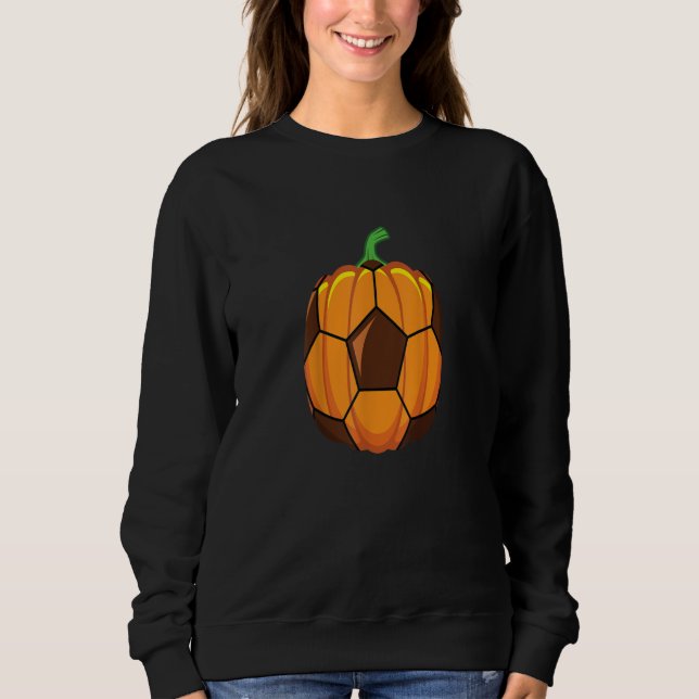 Soccer Halloween Pumpkin Thanksgiving Football Sweatshirt (Front)