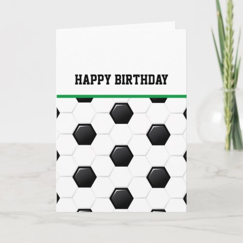 Soccer Happy Birthday Folded Greeting Card