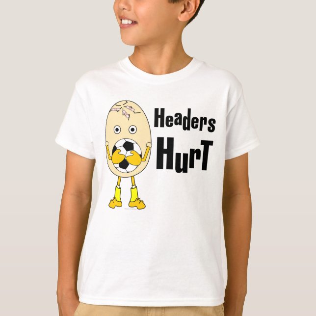 Soccer Headers Hurt  T-Shirt (Front)