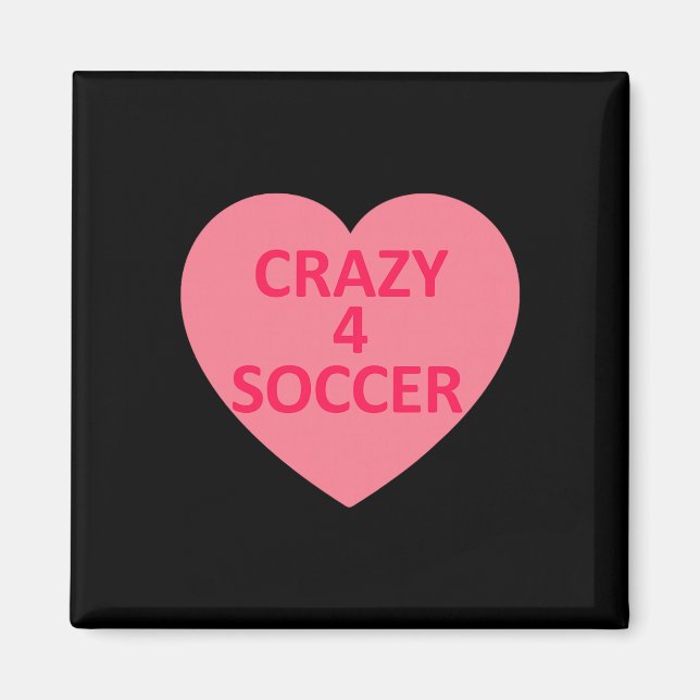 Soccer - Heart Love Valentines Day Personalized Ca Magnet (Front)