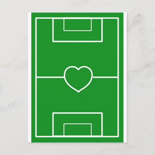 soccerHeart Pitchl love soccer Postcard