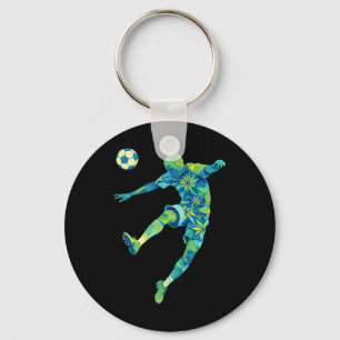 Soccer Heart Skeleton Ribs X-ray Sport Halloween C Keychain