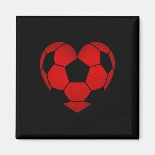 Soccer Heart Valentine's Day For Boys Girls Kids Magnet