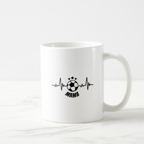 Soccer Heartbeat Mama Family Matching Coffee Mug