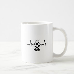 Soccer Heartbeat Papa Family Matching Coffee Mug