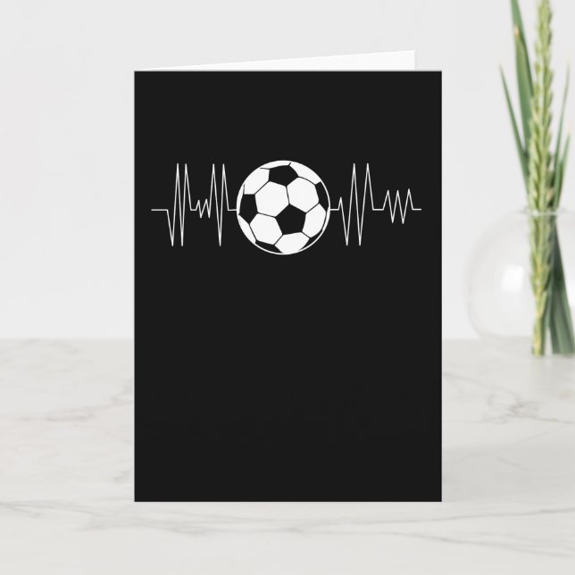 Soccer Heartbeat, Soccer Ball Heartbeat Card (Front)