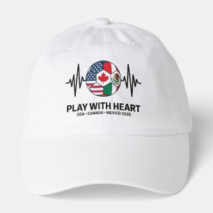 Soccer Heartbeat USA Canada Mexico 2026 Hat