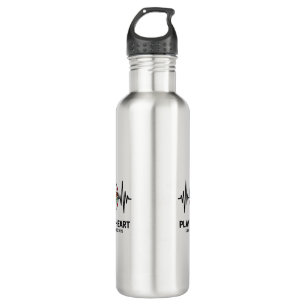 Soccer Heartbeat USA Canada Mexico 2026 Stainless Steel Water Bottle