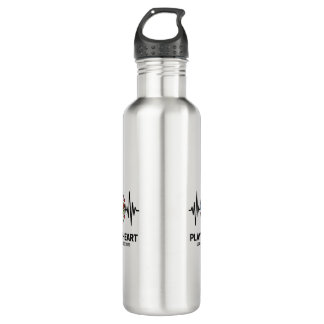 Soccer Heartbeat USA Canada Mexico 2026 Stainless Steel Water Bottle