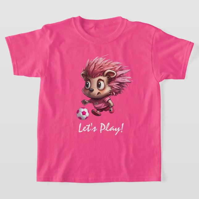 Soccer Hedgehog  T-Shirt (Laydown)