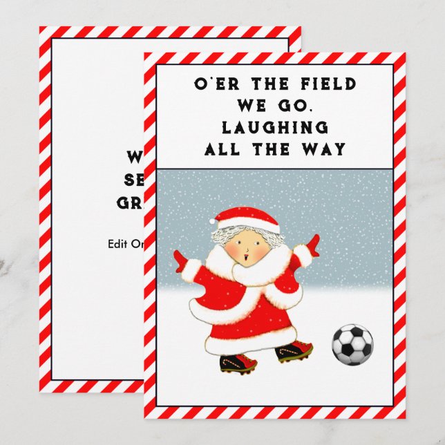 Soccer Holiday Christmas Cards (Front/Back)