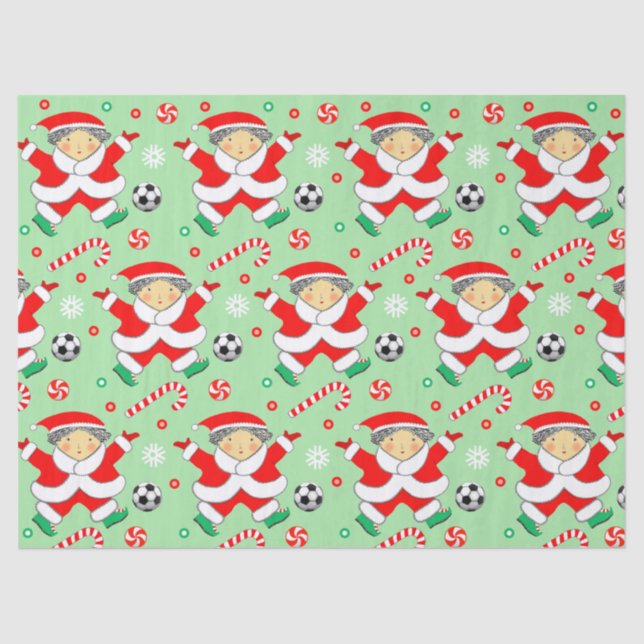 Soccer Holiday Gift Tissue Paper (Front)