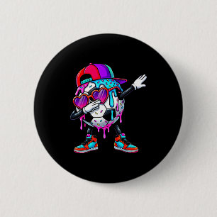 Soccer Ice Cream Drip Dabbing Sprinkles Srts Boys Button