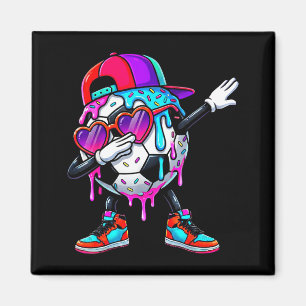 Soccer Ice Cream Drip Dabbing Sprinkles Srts Boys Magnet