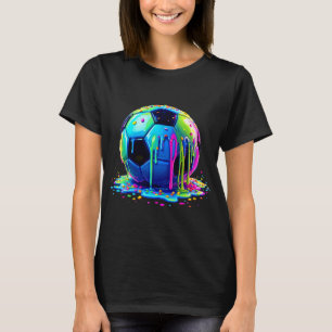 Soccer Ice Cream Dripping For Boys Girls Kids T-Shirt