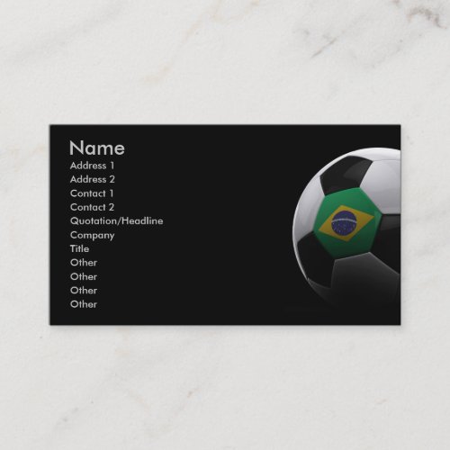 Soccer in Brazil Business Card Templates