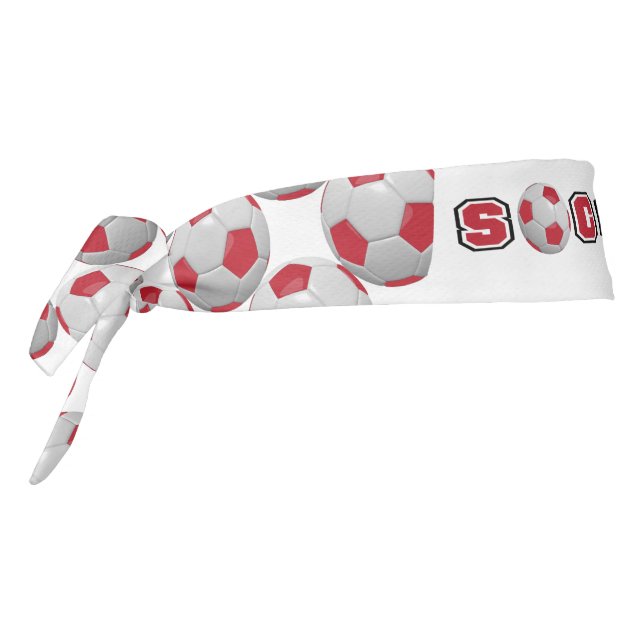 Soccer in Red Tie Headband (Rotate 270)