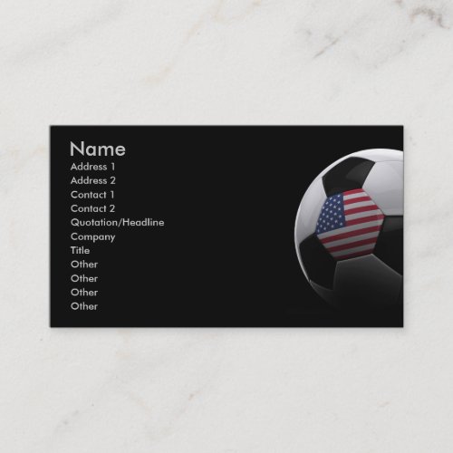 Soccer in the USA Business Cards
