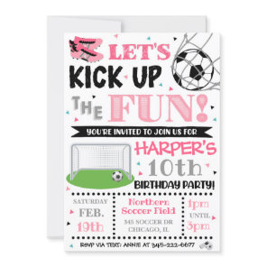 Soccer Invitation | Girl Soccer Invitation