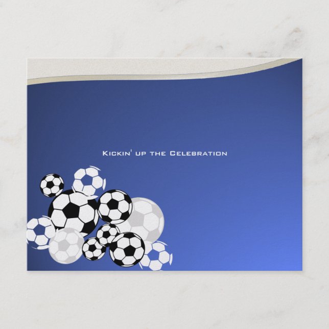 Soccer Invitational Bar Mitzvah Enclosure Card (Front)