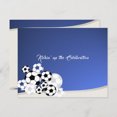 Soccer Invitational Bar Mitzvah Reception Card