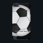 Soccer iPod Touch Case<br><div class="desc">Classy and elegant case with soccer/football pattern with personalizable text.</div>
