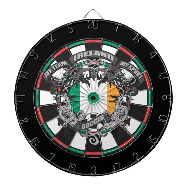 Soccer Ireland Dartboard With Darts (Front)