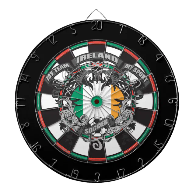 Soccer Ireland Dartboard With Darts Zazzle