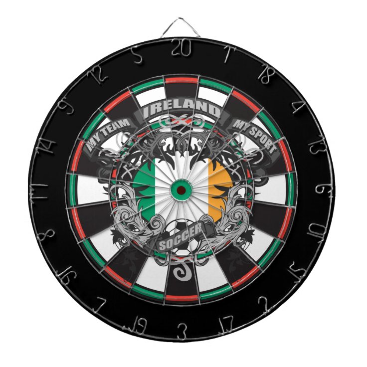 Soccer Ireland Dartboard With Darts Zazzle