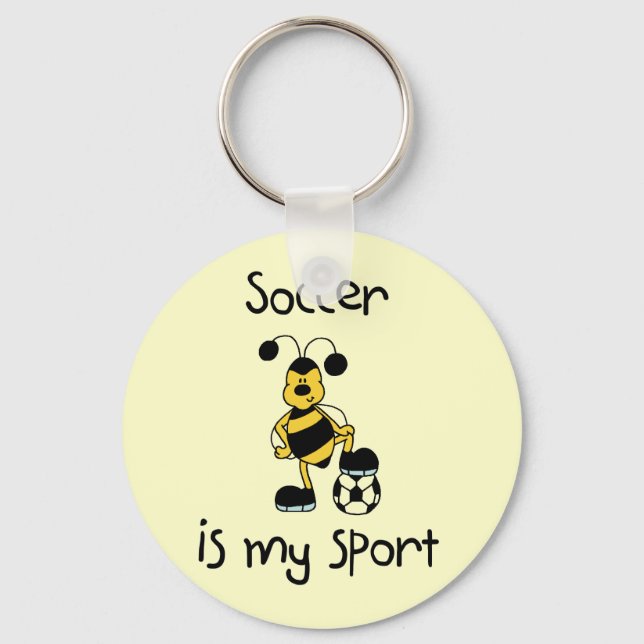 Soccer Is My Sport T-shirts and Gifts Keychain (Front)
