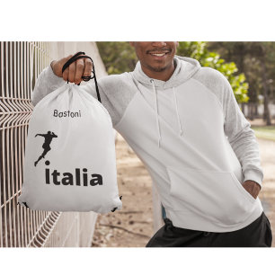 Soccer Italy, customizable  Drawstring Bag