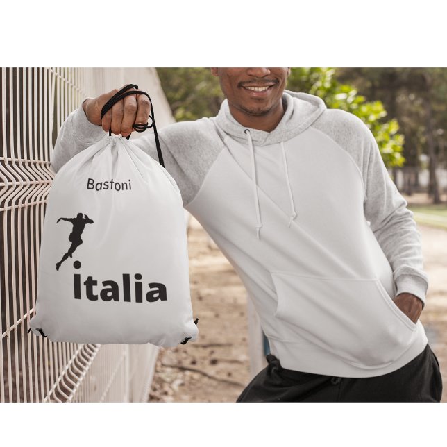 Soccer Italy, customizable  Drawstring Bag (Creator Uploaded)