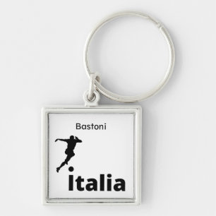 Soccer Italy, customizable Keychain