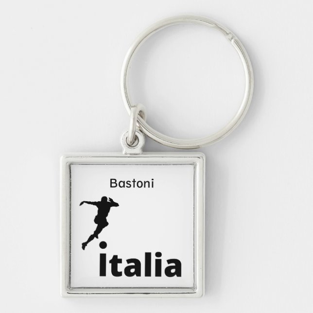Soccer Italy, customizable  Keychain (Front)