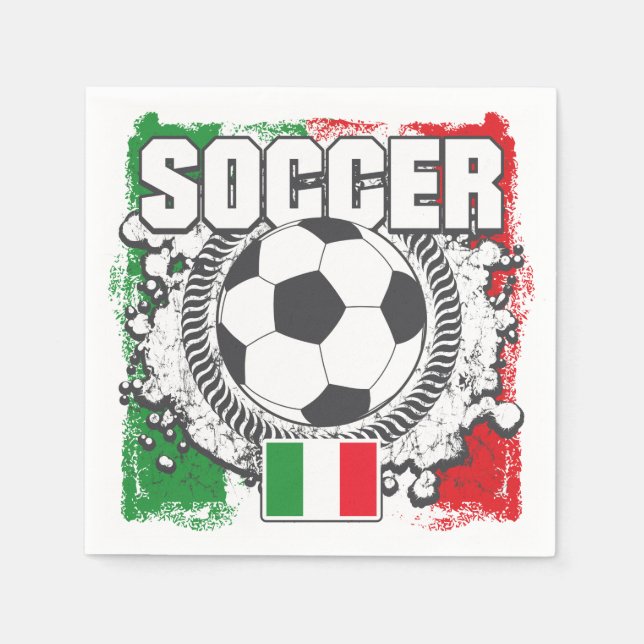 Soccer Italy Paper Napkins (Front)