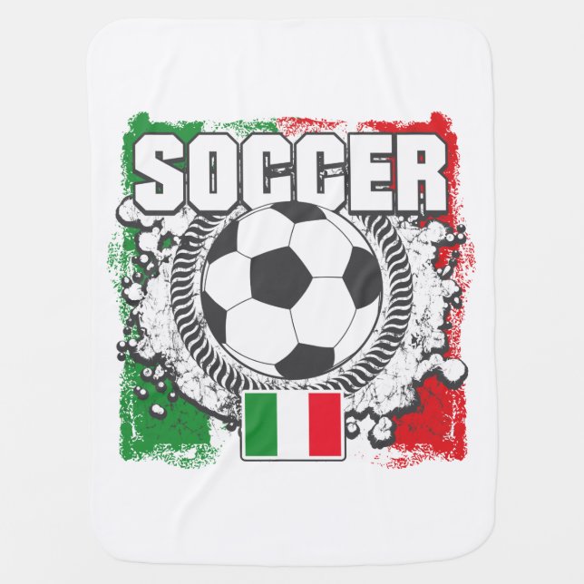 Soccer Italy Receiving Blanket (Front)