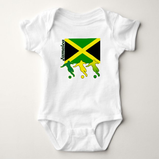 Soccer Jamaica Baby Bodysuit (Front)