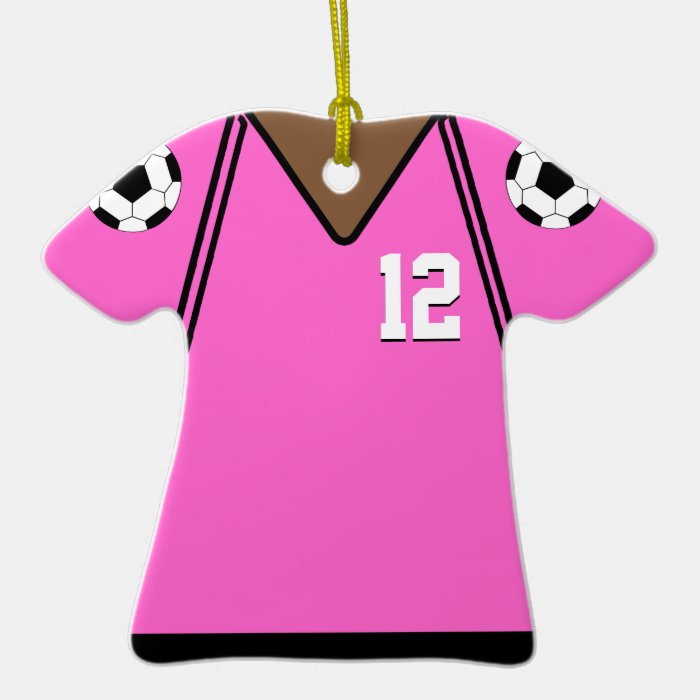 Soccer Jersey 12 Pink Version 2 Ornaments
