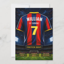 Soccer Jersey Birthday Invitation