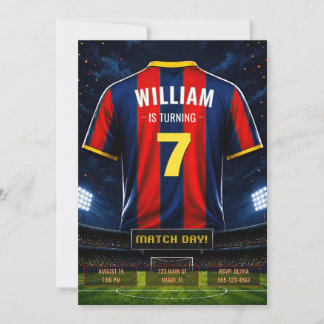 Soccer Jersey Birthday Invitation