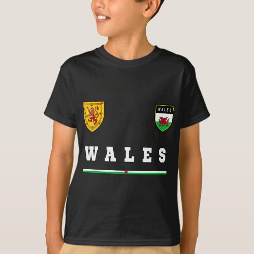 Soccer Jersey Flag Football Cardiff  T_Shirt