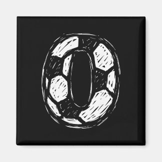 Soccer Jersey Number 0 Sketched Soccer Ll Style Sp Magnet