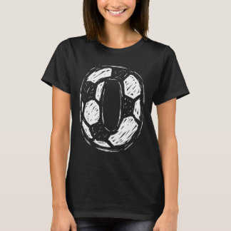 Soccer Jersey Number 0 Sketched Soccer Ll Style Sp T-Shirt