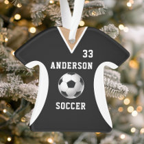 Soccer Jersey Sports Team Uniform Black Ornament