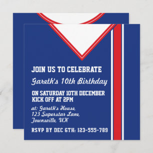 Soccer Jersey Themed Party Invites Template