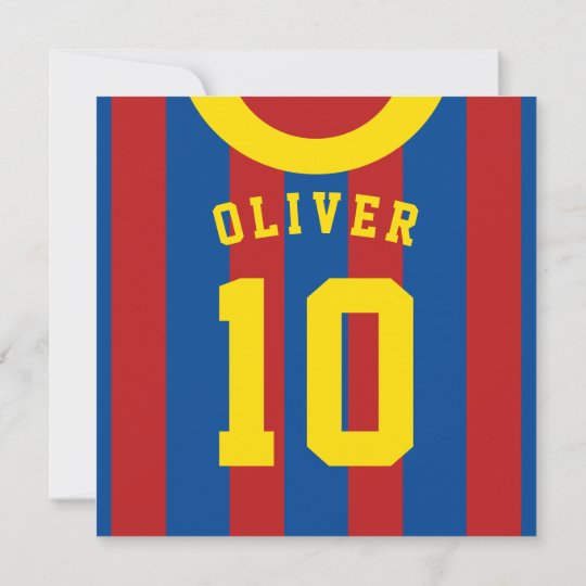 Soccer Jersey Themed Party Invites Template | Zazzle.com