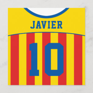 Soccer Jersey Themed Party Invites Template