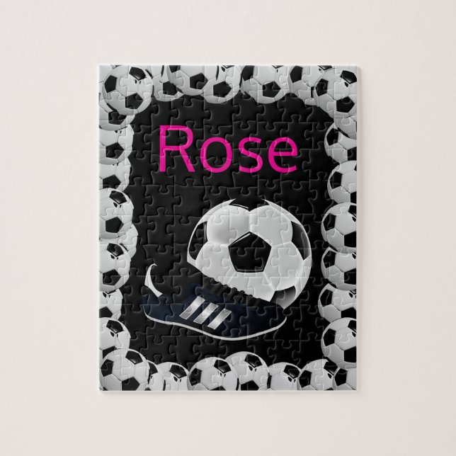 Soccer Jigsaw Puzzle Black (Vertical)