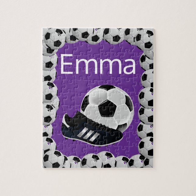 Soccer Jigsaw Puzzle Purple (Vertical)