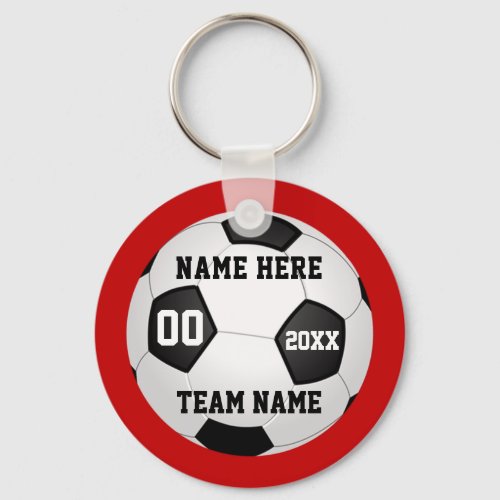 Soccer Keychains Name Team Name Number and Year Keychain